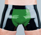 Latex Herrenshorts gruen-schwarz