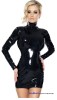 Langarm Minikleid mit Stehkragen -  Latexgummi