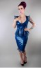 Latextop mit Spitze und Rock