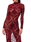 Netzkleid Bordeaux