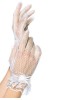 Kurze weie Spitzenhandschuhe