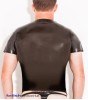 Schwarztransparentes Herren Latex Shirt