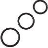 Metall Cockring Set black metal