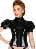 Latex Bluse mit geschlossenem Reissverschluss