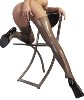 Hauchd�nner Latexstrumpf mit Naht