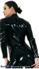 Hochgeschlossener Lack Catsuit