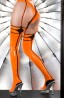 Contrast Seam Latex Stockings