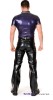 Herren Top aus Latex Purplemetallic