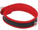 Abschliebares Halsband schwarz/rot