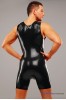 Latex Herrenbodysuit schwarz