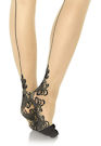 Spitzendesign Ferse Strumpfhose nude schwarz
