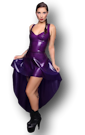 Asymetrisches transparentes kleid