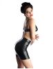 Latex Mini Skirt mit Formbund