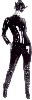 Lack Catsuit mit Vorder RV