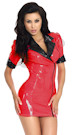 9224 Latexkleid mit Zipper