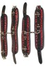 Red Leo Print Velourleder