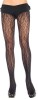 Schwarze Leopardennetzstrumpfhose