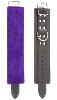 Leder Armfessel mit Fell in Purple