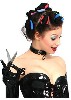 Latex Halsband mit Zierschnrung