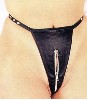 Schwarzer Lederslip