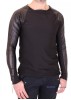 Herren Langarmshirt Leder und Spandex