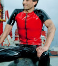 Front Zipper Shirt Latex Shirt Herren
