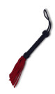 Wildleder Flogger Schwarz Rot