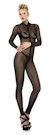 Hochwertiger Tüllnetz Ganzanzug mit Reissverschluss Sweety Netz Catsuit